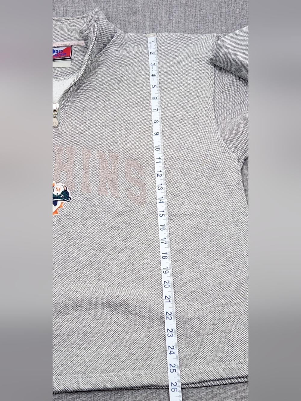 Pro Player × Miami Dolphins 1/4 Zip Pullover Sweatshirt. XXL - Picture 7 of 8